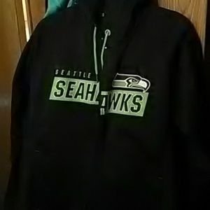 Seahawks zip up hoodie (majestic thermabase)